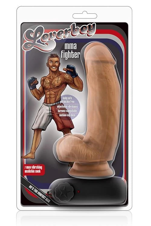 Realistischer Vibrator Loverboy MMA Fighter 17.8 cm – mit Fernbedienung, braun | Blush