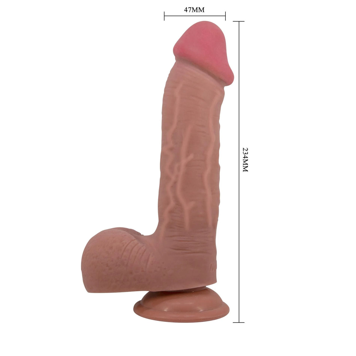 Realisztikus dildó base – tapadókorongos, vízálló, testszínű BW-008040LP-1 | Baile