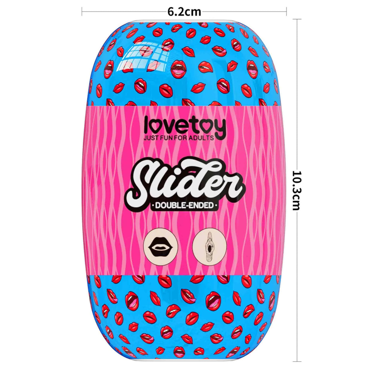 Masturbator Slider Ended 10.3 cm – vibrating, double, nude 10-LV350011 | Lovetoy