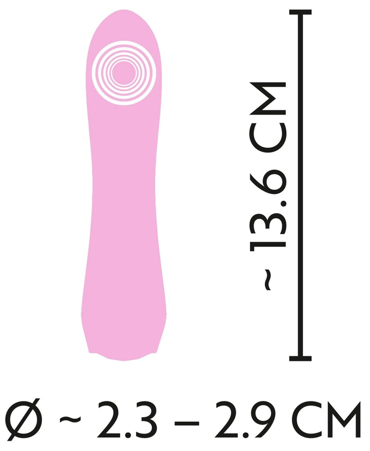 Mini vibratore 13.6 cm – ricaricabile, rosa | Cuties