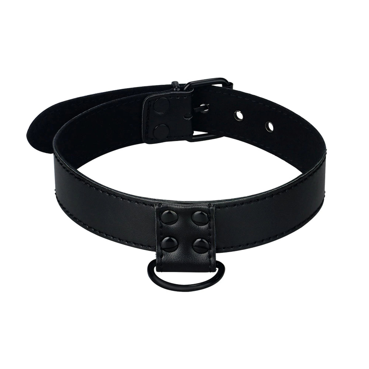 Entrave bondage Matt Collar With Leash – vibrante, noire | Lovetoy
