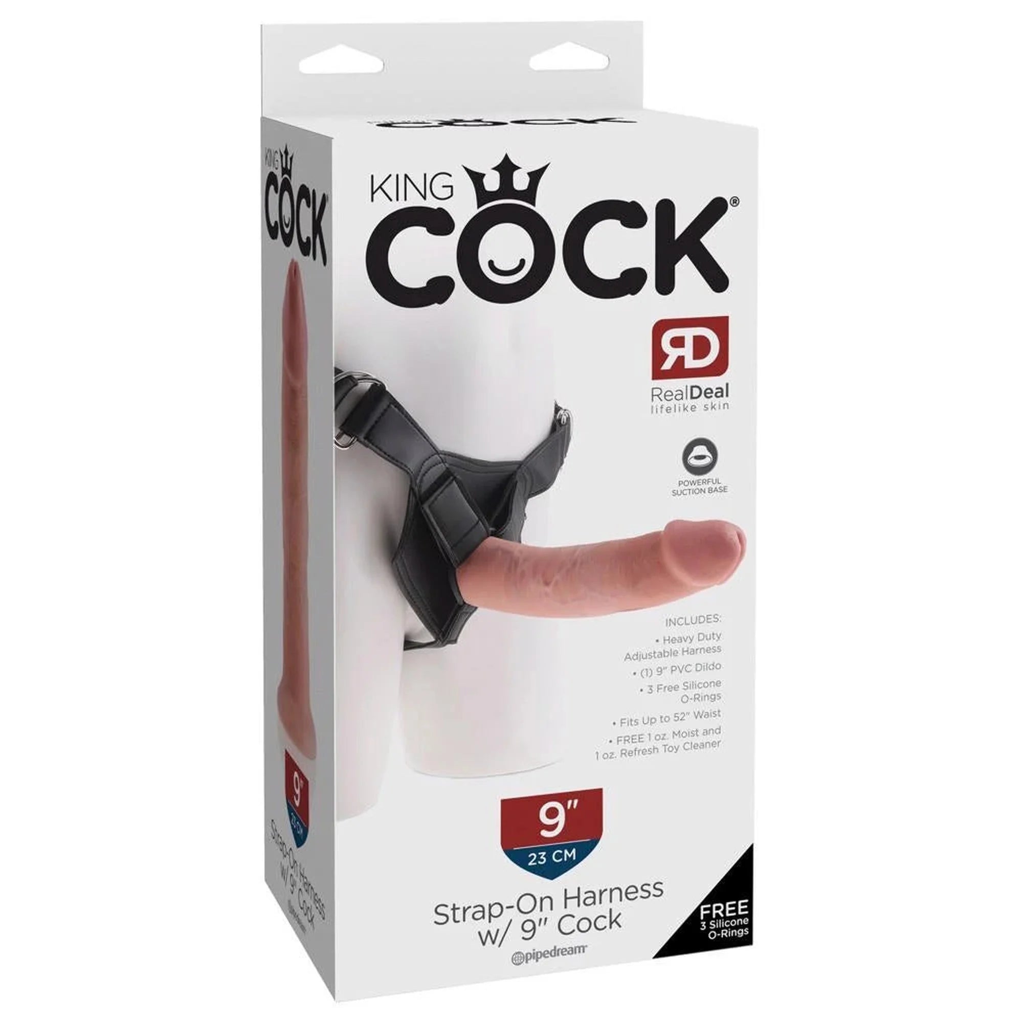 KC Strap-On avec pénis de 9 pouces, couleur claire