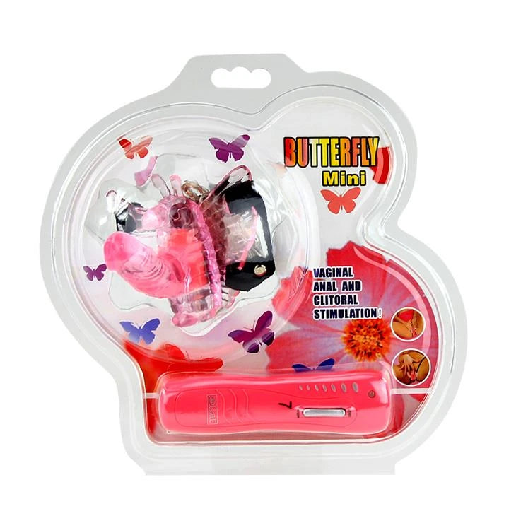 Stimolatore clitorideo Butterfly 7 funzioni – con telecomando, rosa | Pretty Love