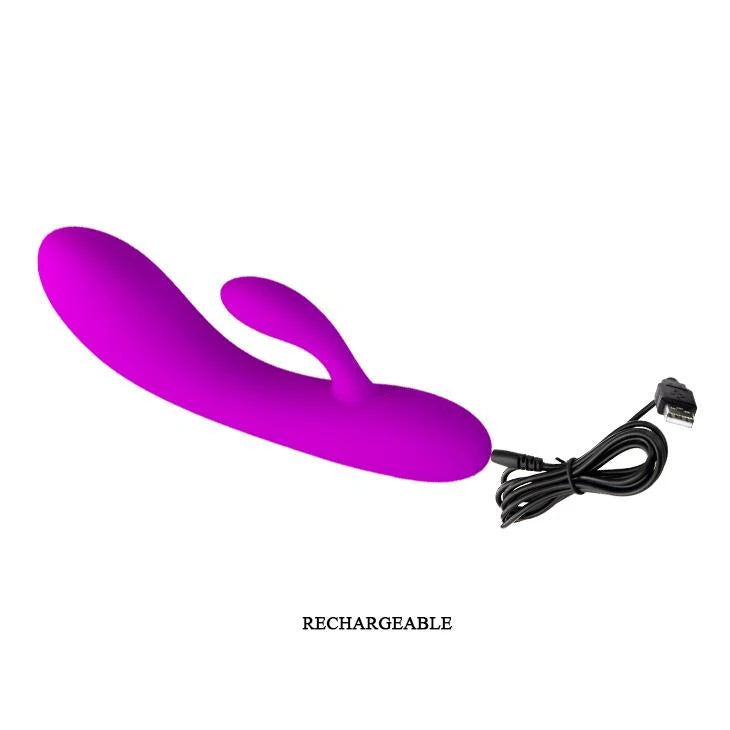 Vibrador ponto G Alvin 30 funções – recarregável, fúcsia | Pretty Love