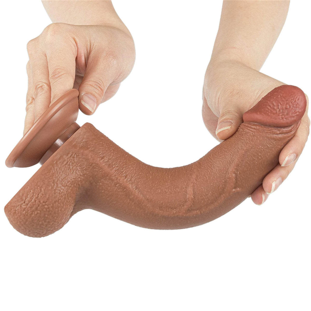 Dildo realistico Layer 22 cm – con ventosa, vibrante, marrone 10-LV317308 | Lovetoy