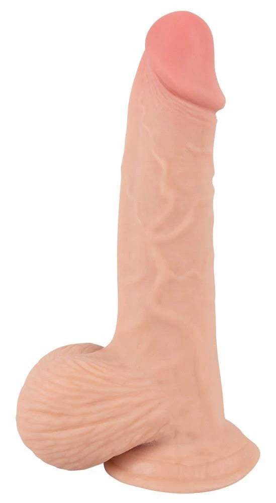 Realistic dildo movable 18.7 cm – with suction cup, nude | Nature Skin