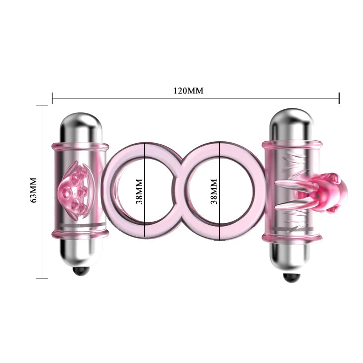 Anillo para el pene Snuggles 10 funciones – vibrador, rosa | Baile
