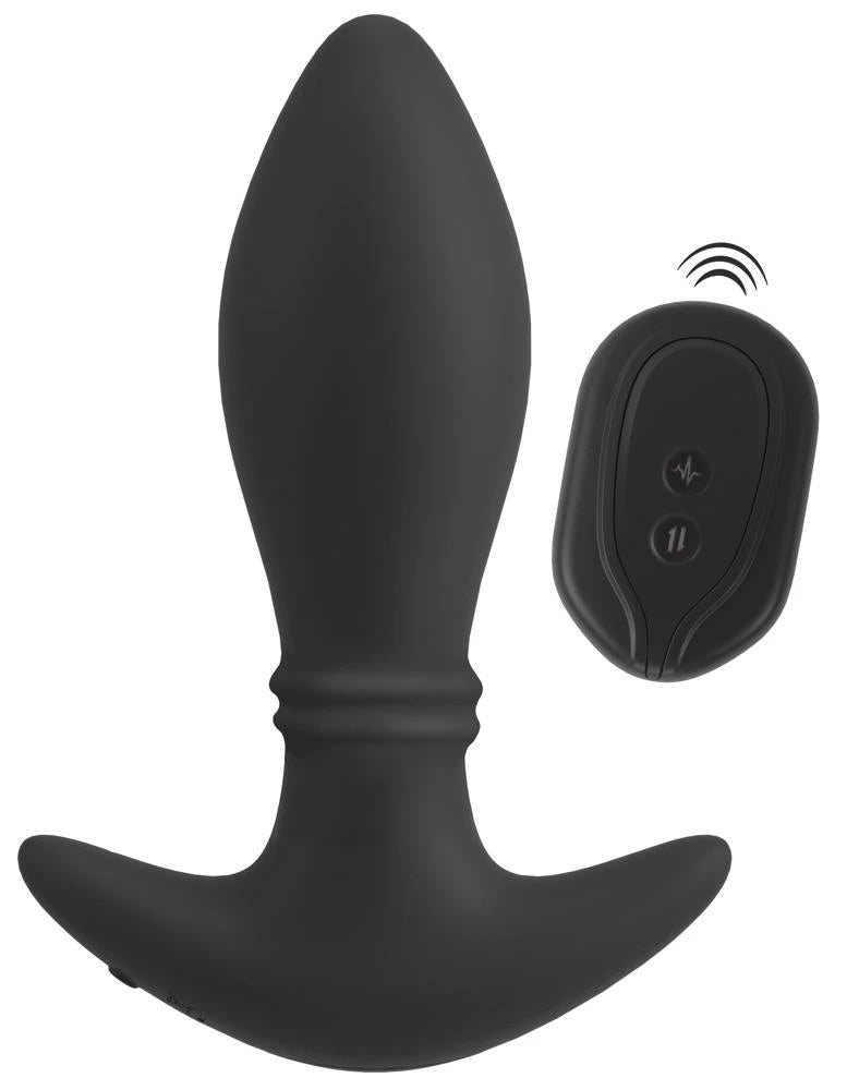 Plug anale Moving 3 velocità – vibrante, ricaricabile, nero | ANOS