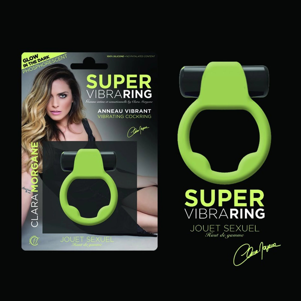 Anello fallico Vibra Phosphorescent – vibrante, fosforescente | Clara Morgane