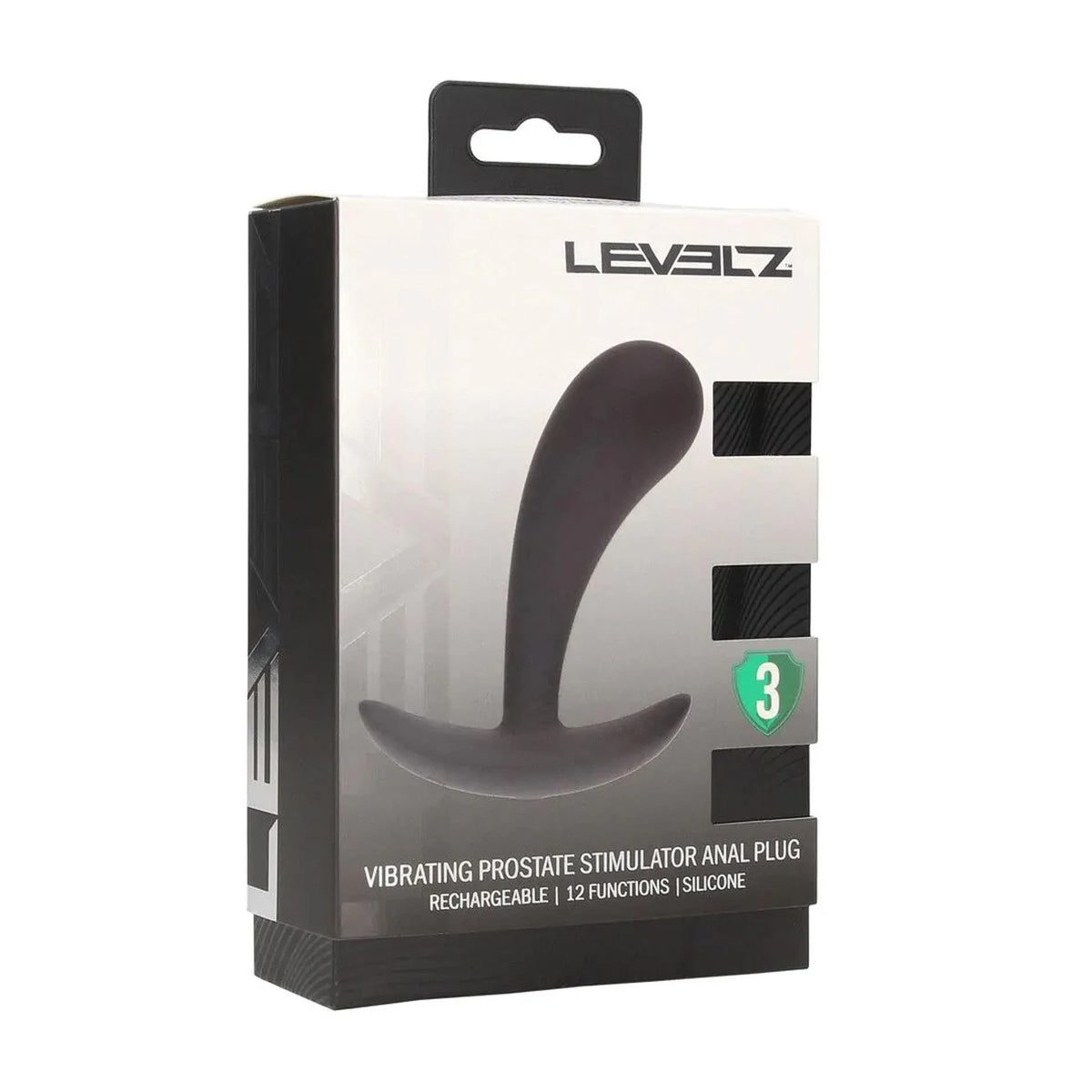Massajador de próstata – preto 36-LVL03-0014BLK | Levelz