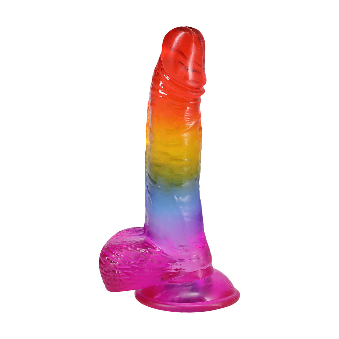 Pénis réaliste avec testicules - 8.5 / 21,6 cm - Rainbow