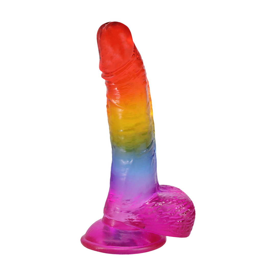 Pénis réaliste avec testicules - 8.5 / 21,6 cm - Rainbow