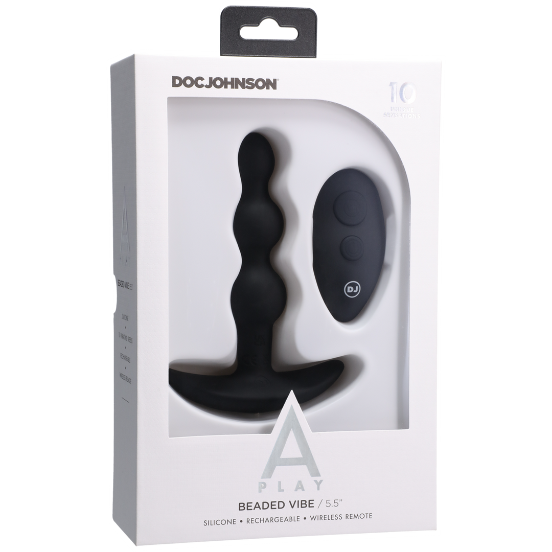 Beaded Vibe - Plug anal en silicone avec télécommande