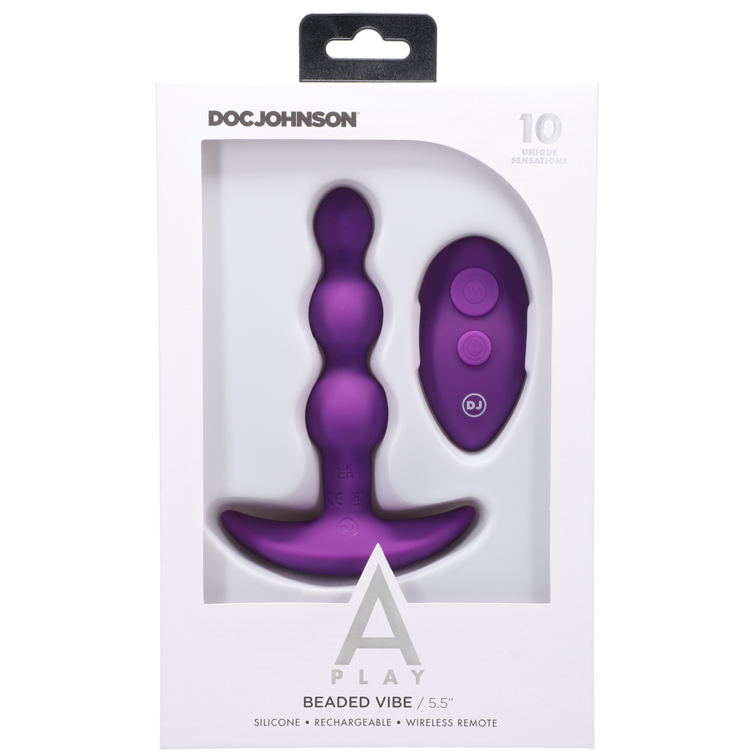 Beaded Vibe - Plug anal en silicone avec télécommande