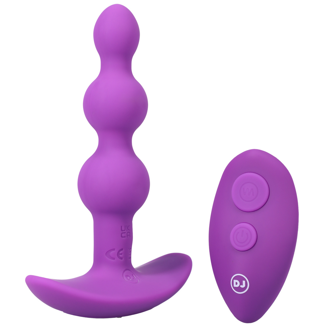 Beaded Vibe - Plug anal en silicone avec télécommande