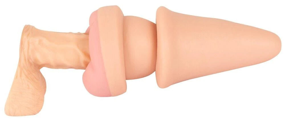 Plug anale 2in1 19.5 cm – nude | Nature Skin