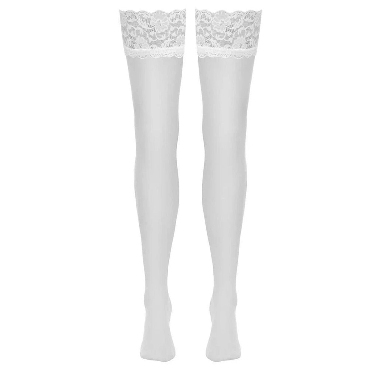 Bas – en dentelle, blanc | Cottelli LEGWEAR