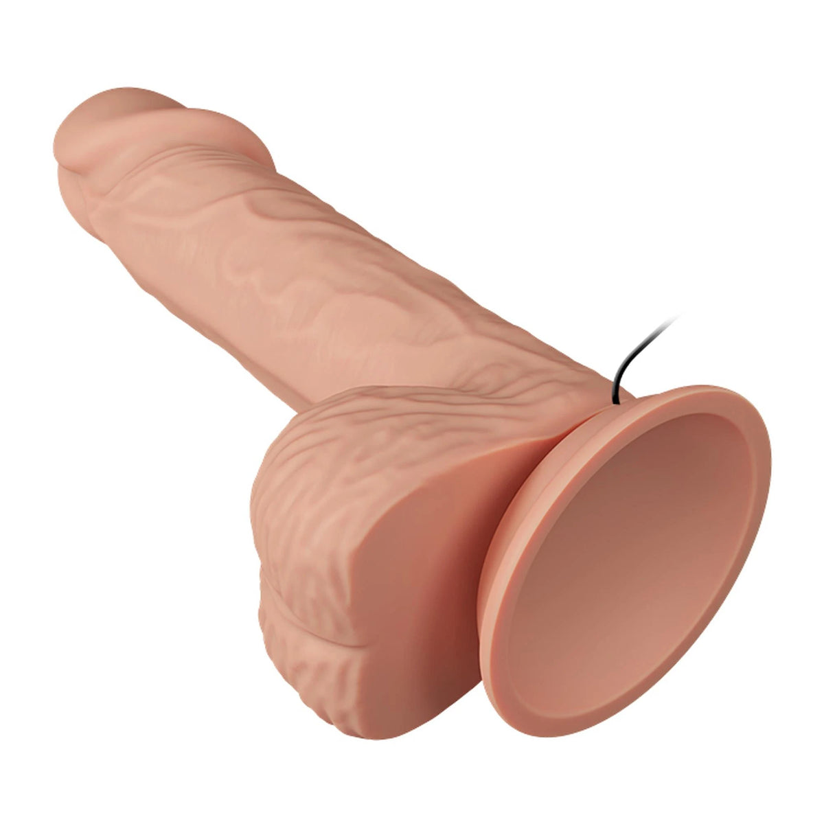 Realistic vibrator Catoblepas 8.1″″ – remote control, with suction cup, nude | Baile