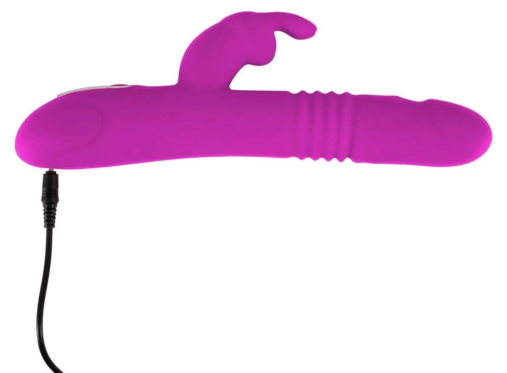 Rabbit vibrator Pearl 10 functions – rechargeable, thrusting, pink | Sweet Smile