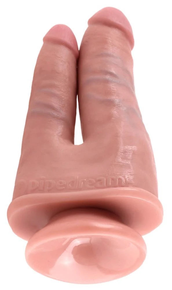 Gode Penetrator 21 cm – avec ventouse, double, nude | King Cock