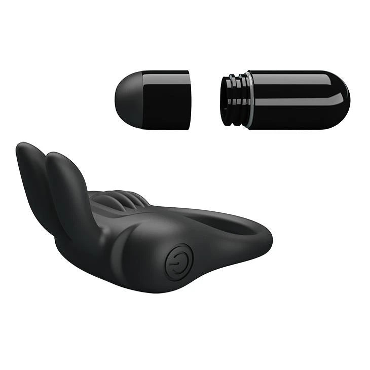 Anello fallico Davion – vibrante, nero | Pretty Love