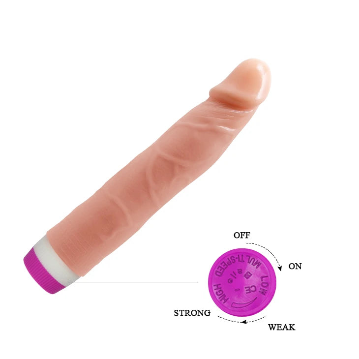 Realisztikus vibrátor Waves – testszínű BW-001031 | Baile