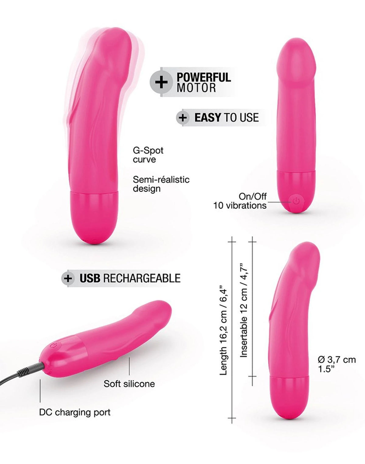 DVD 10 funzioni – ricaricabile, vibrante 80-6072189 | Dorcel