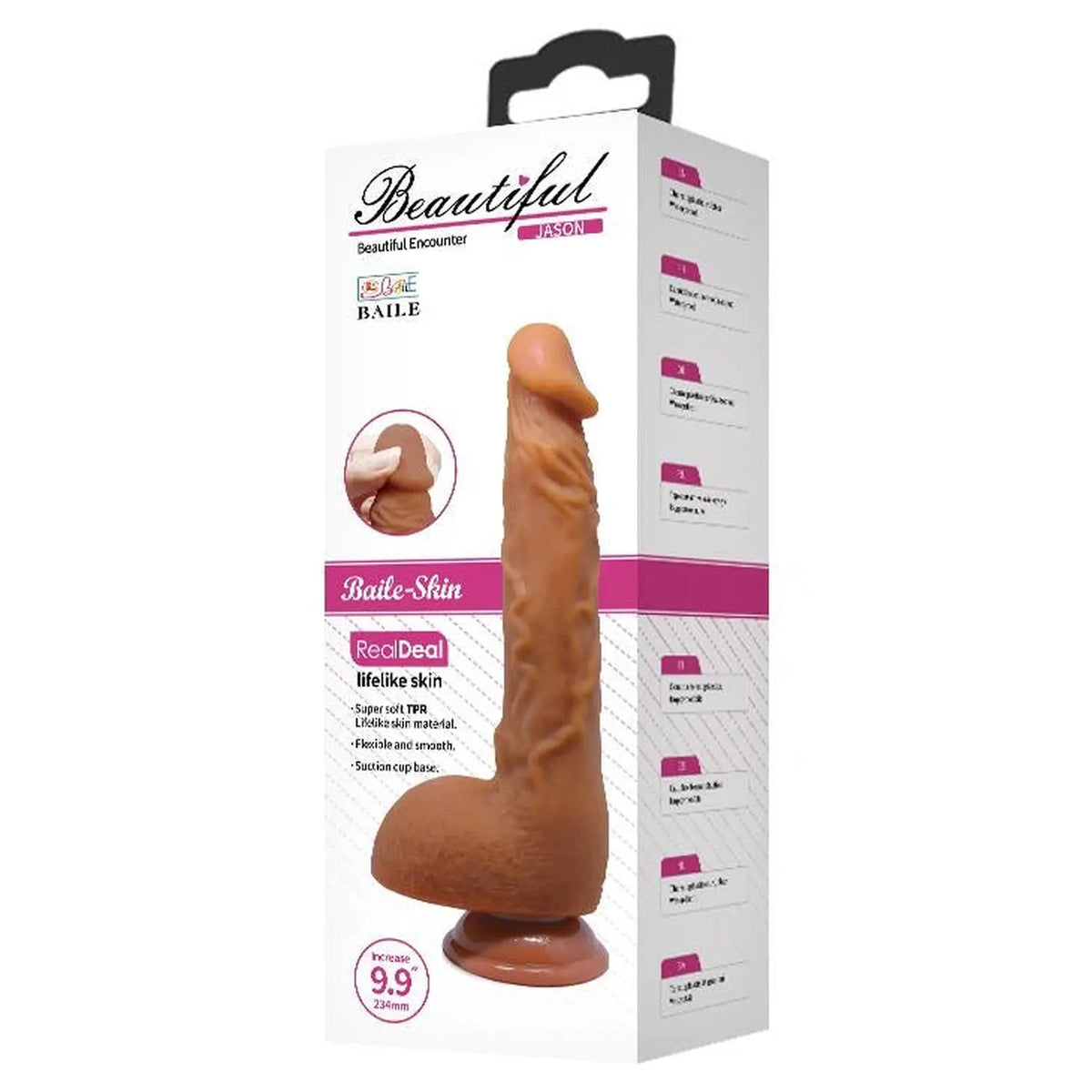 Dildo realistico Jason base – con ventosa, vibrante | Baile
