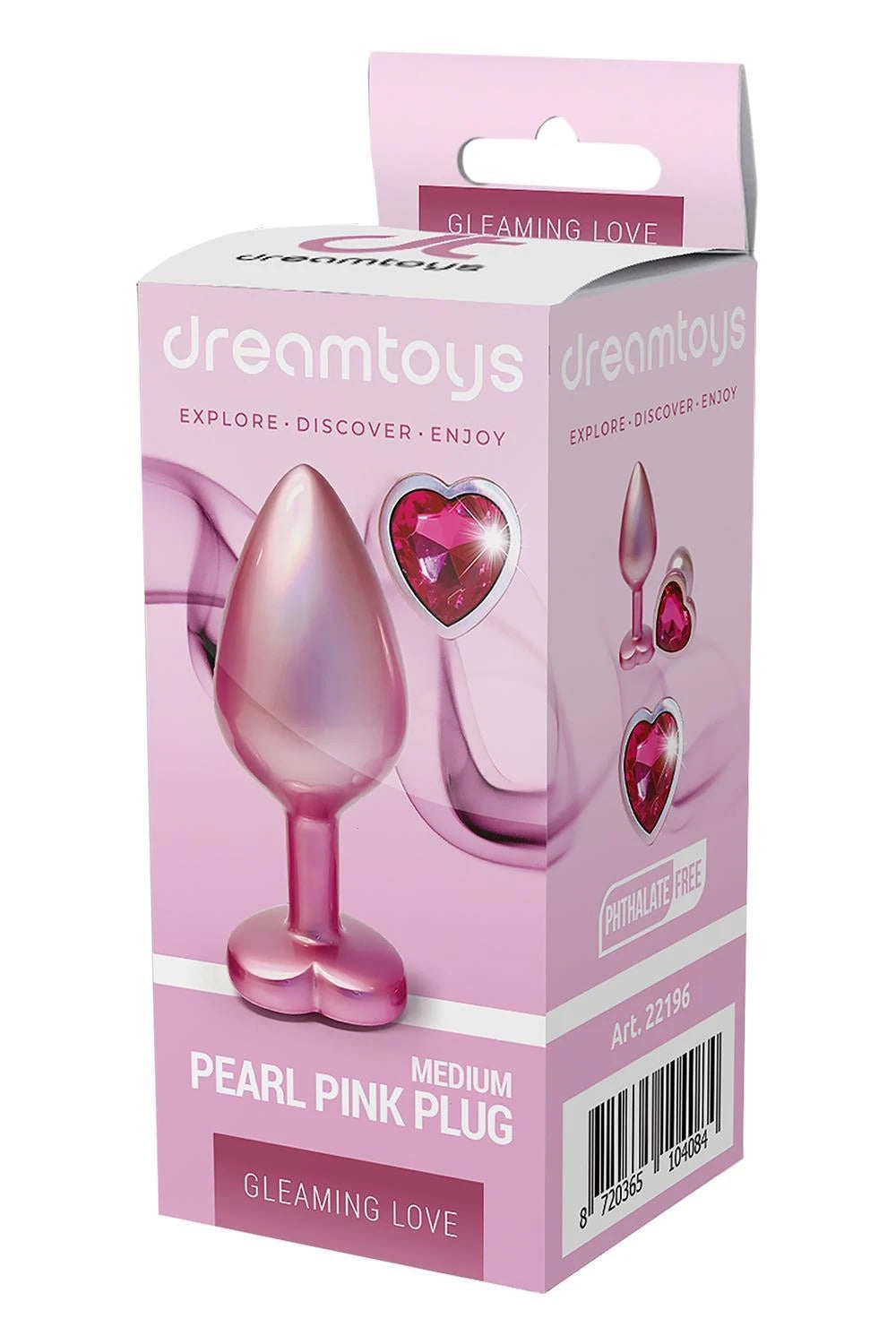 Plug anale Gleaming 8.3 cm – con gioiello, rosa | Dream Toys