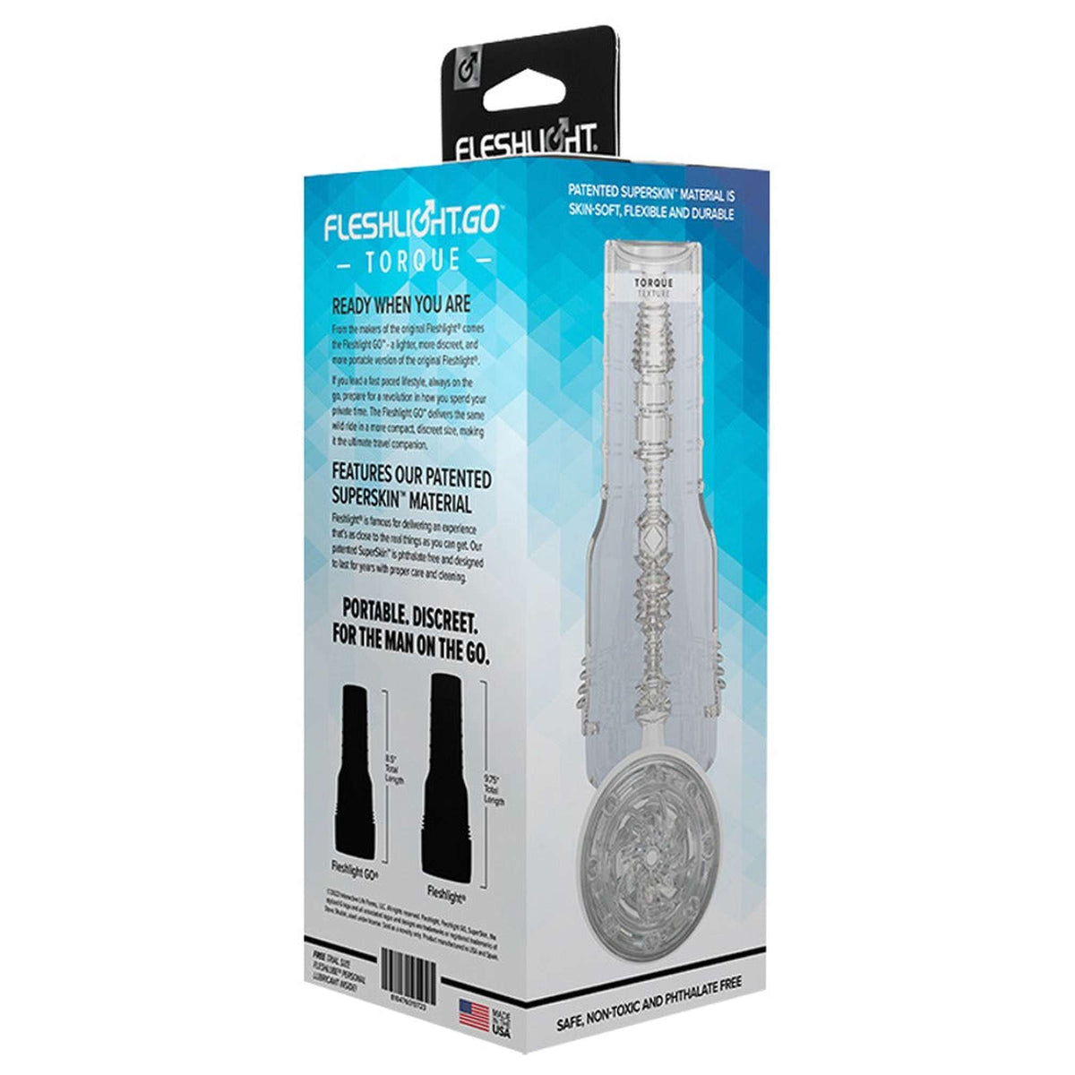 Masturbador GO Torque 18 cm – transparente | Fleshlight