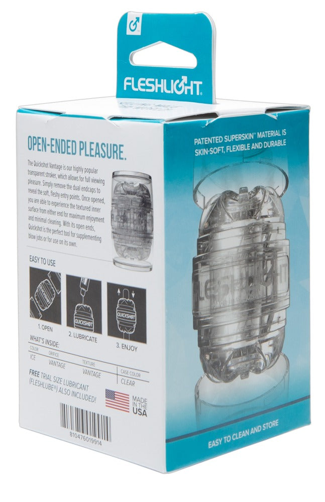 Masturbatore Quickshot Vantage 8.8 cm – trasparente | Fleshlight