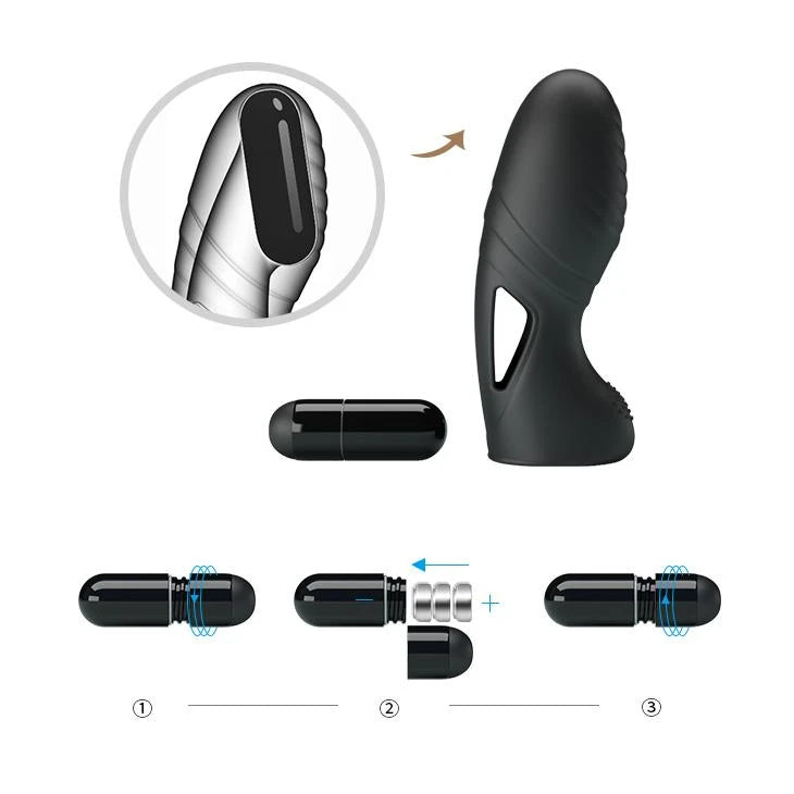 Vibrador de dedo Alan – negro | Pretty Love