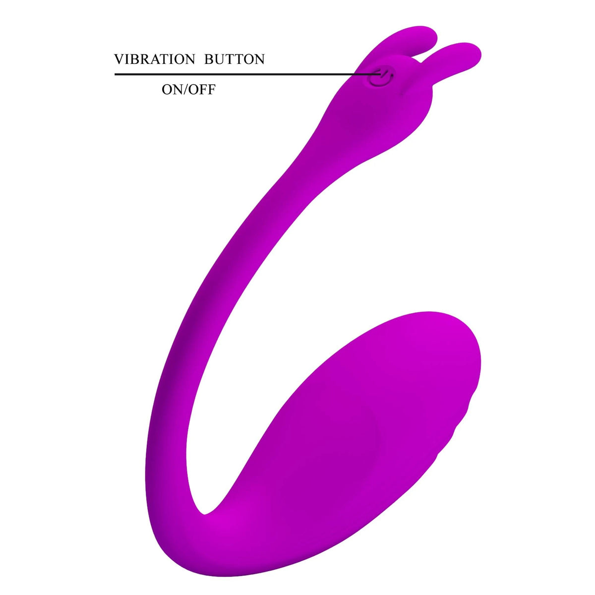 Special vibrator Catalina Mobile distance 12 functions – app-controlled, rechargeable, fuchsia | Pretty Love