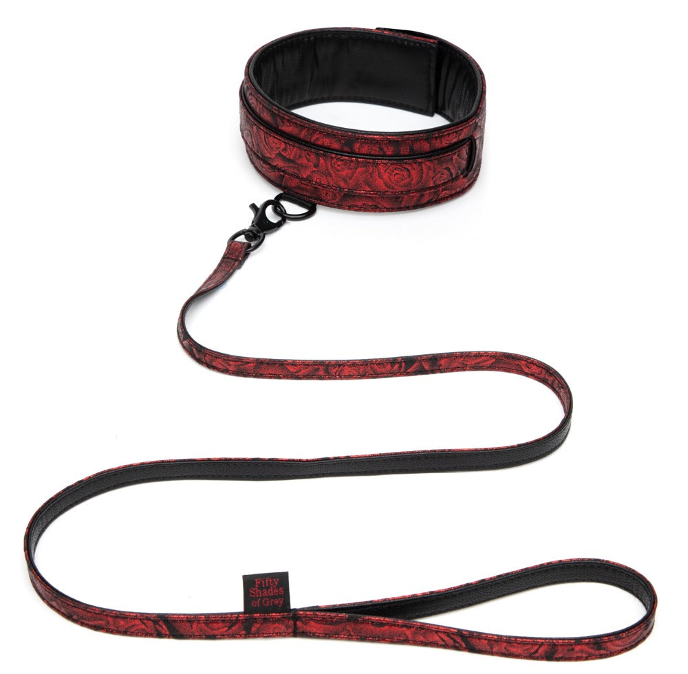 Amarra bondage Anticipation Collar and Lead – vermelha | Fifty Shades of Grey