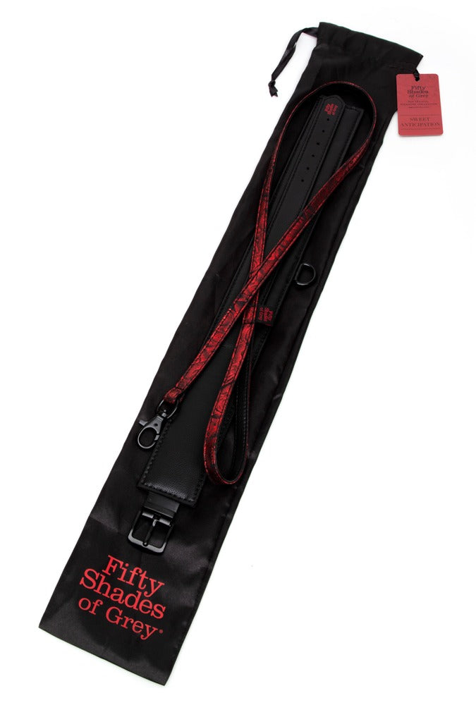 Amarra bondage Anticipation Collar and Lead – vermelha | Fifty Shades of Grey