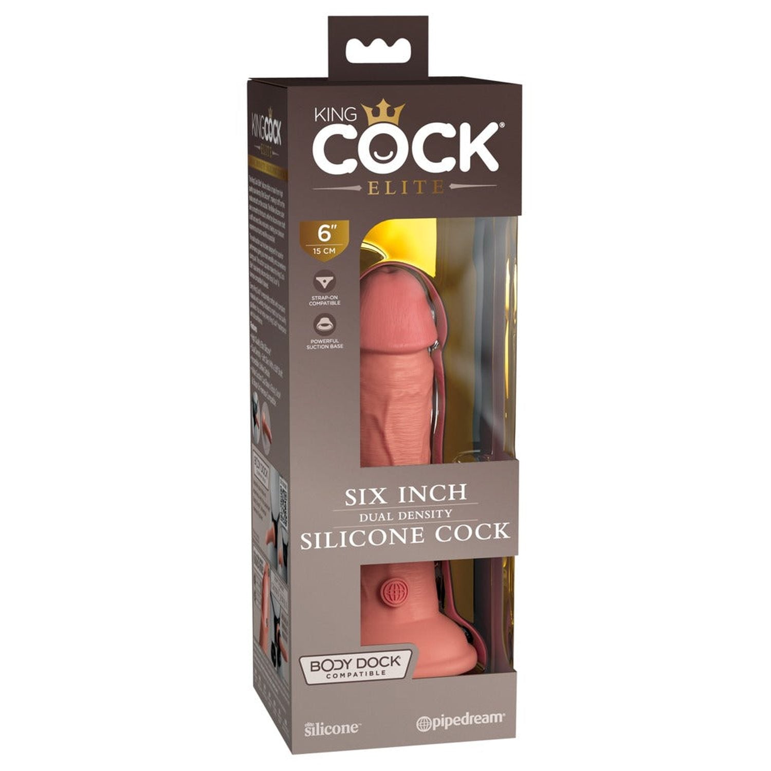 6" Dual Density Silicone Cock