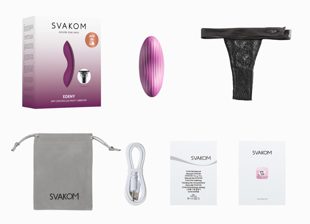 Classic vibrator Edeny 9.12 cm – purple | SVAKOM