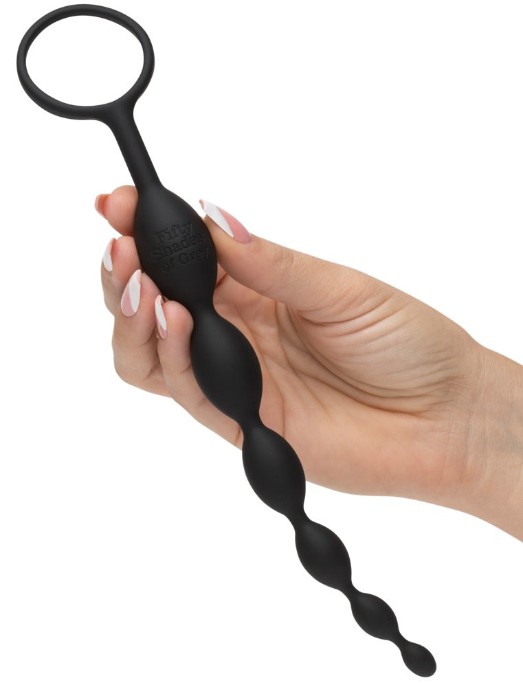 Anal beads Overload Take Slow 10 functions – black | Fifty Shades of Grey