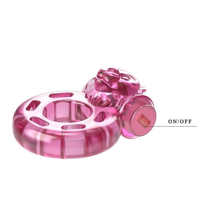 Anello fallico Bear – vibrante, rosa BI-010084A | Baile