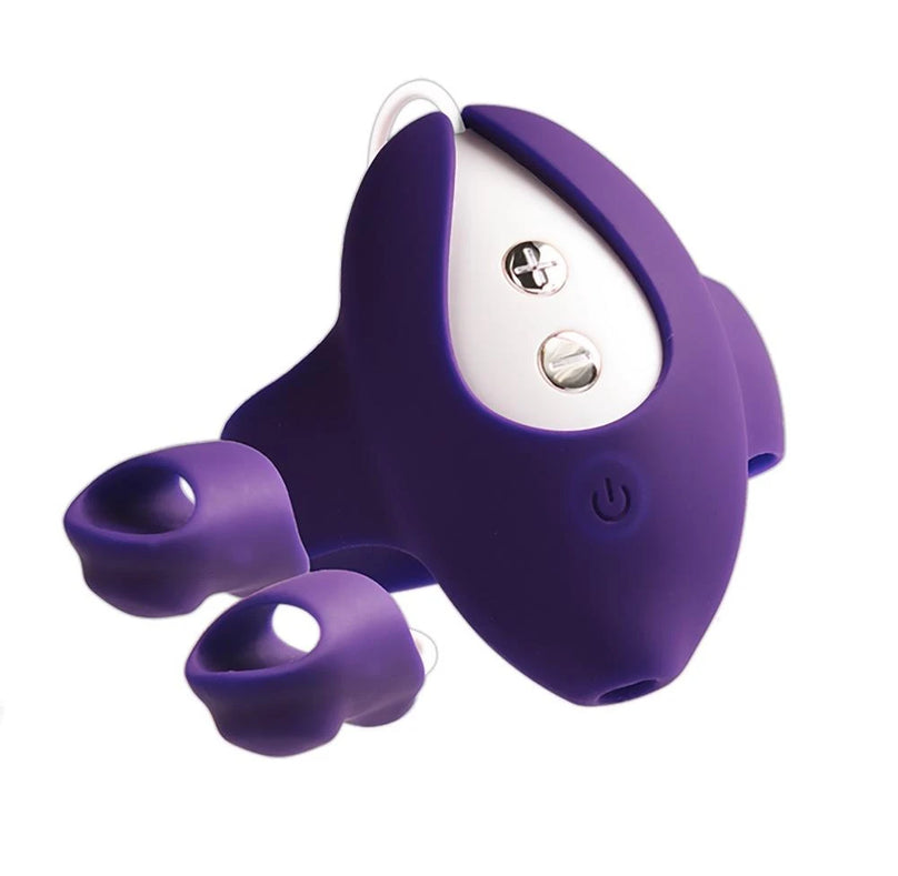 Finger vibrator Kimi 6 functions – rechargeable, purple | VeDO