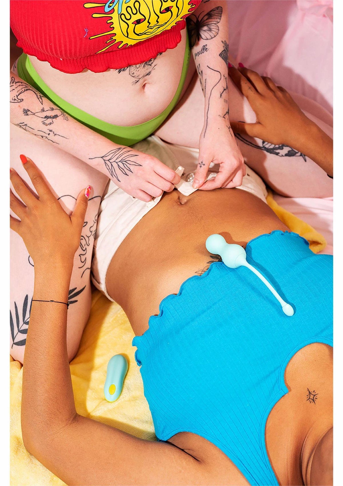 Palline vaginali Cello 10 funzioni – con telecomando, vibrante, turchese | ROMP