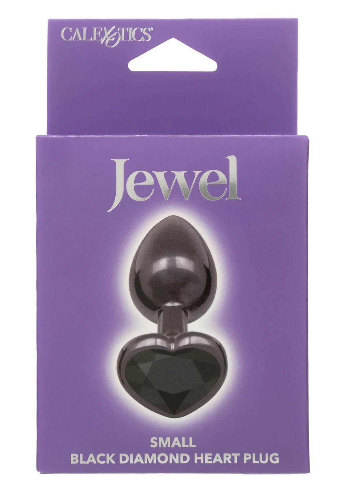 Plug anal Heart – com joia 30-16516-X-BLACK | Calexotics