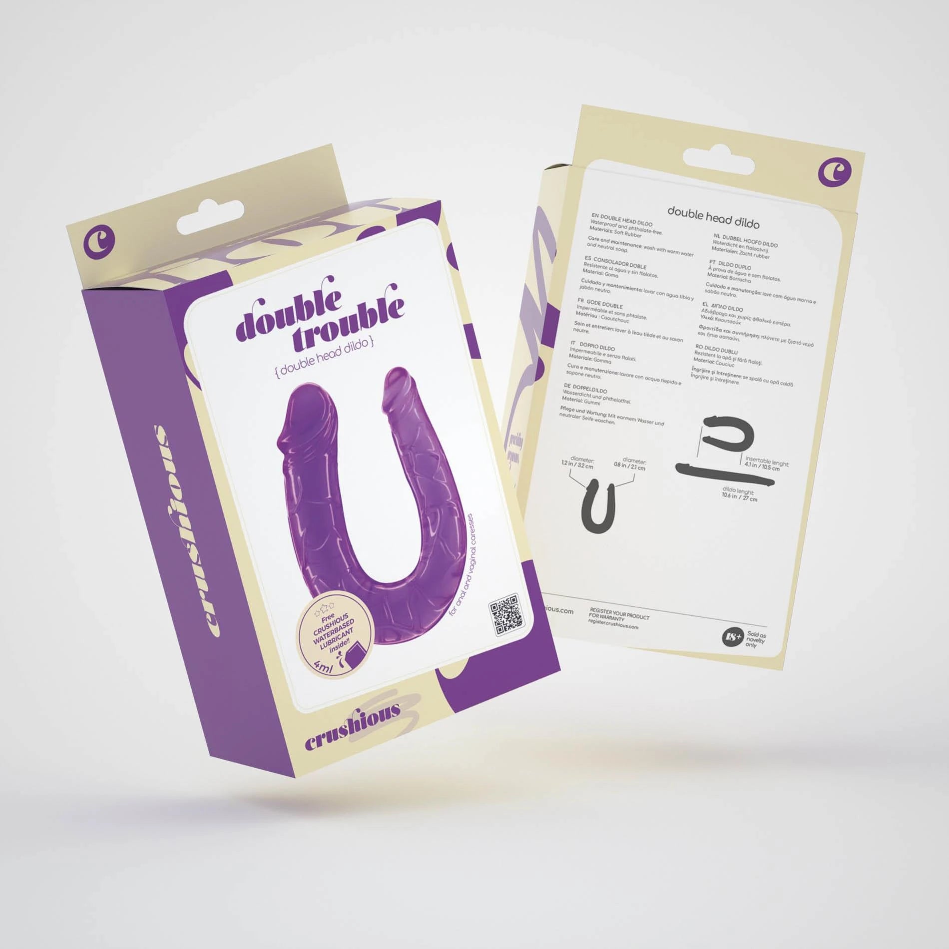 Double Trouble - Double Dildo - 10.6 / 27 cm - Purple