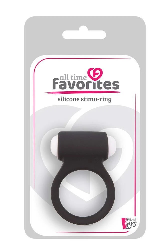 ALL TIME FAVORITES ANNEAU DE STIMULATION EN SILICONE NOIR