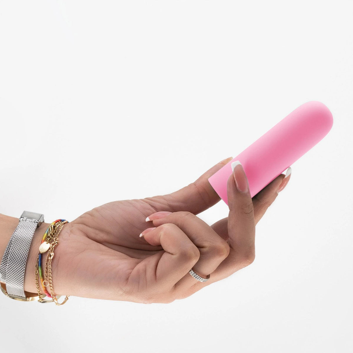 Vibratore bullet Quackers 10 velocità – ricaricabile, rosa | Crushious