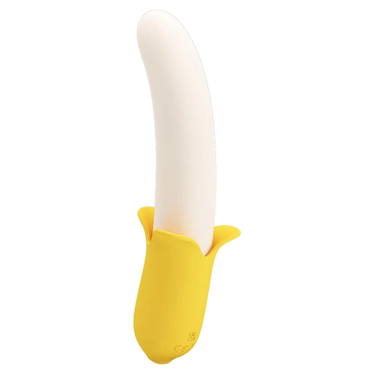 Vibromasseur classique Banana Greek 3 7 fonctions – rechargeable, à va-et-vient, blanc | Pretty Love