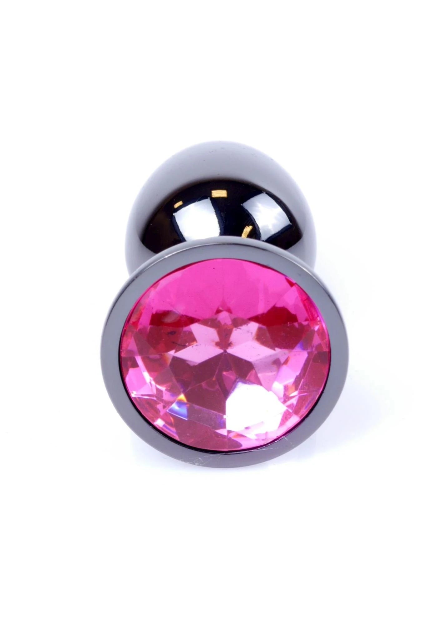Plug-Bijoux Plug Argent foncé - Rose