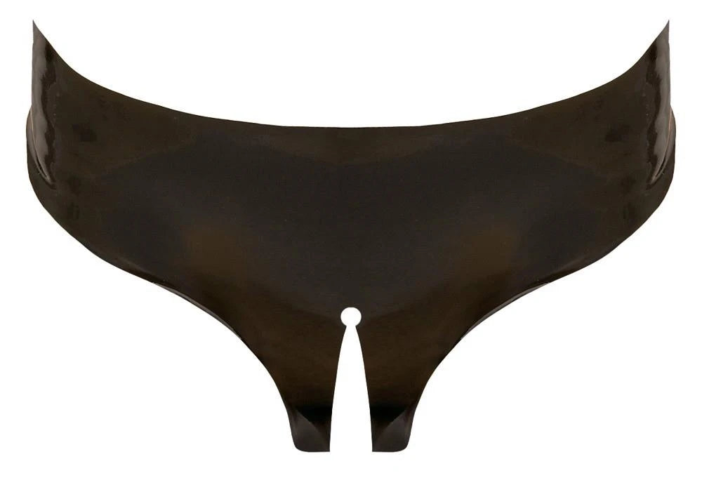 Prenda fetish – de látex, abierta, negra | Late X