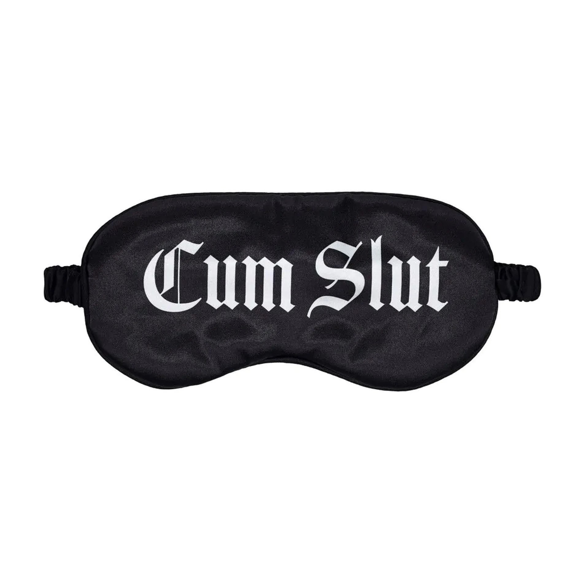 Cum Slut - Masque en satin imprimé