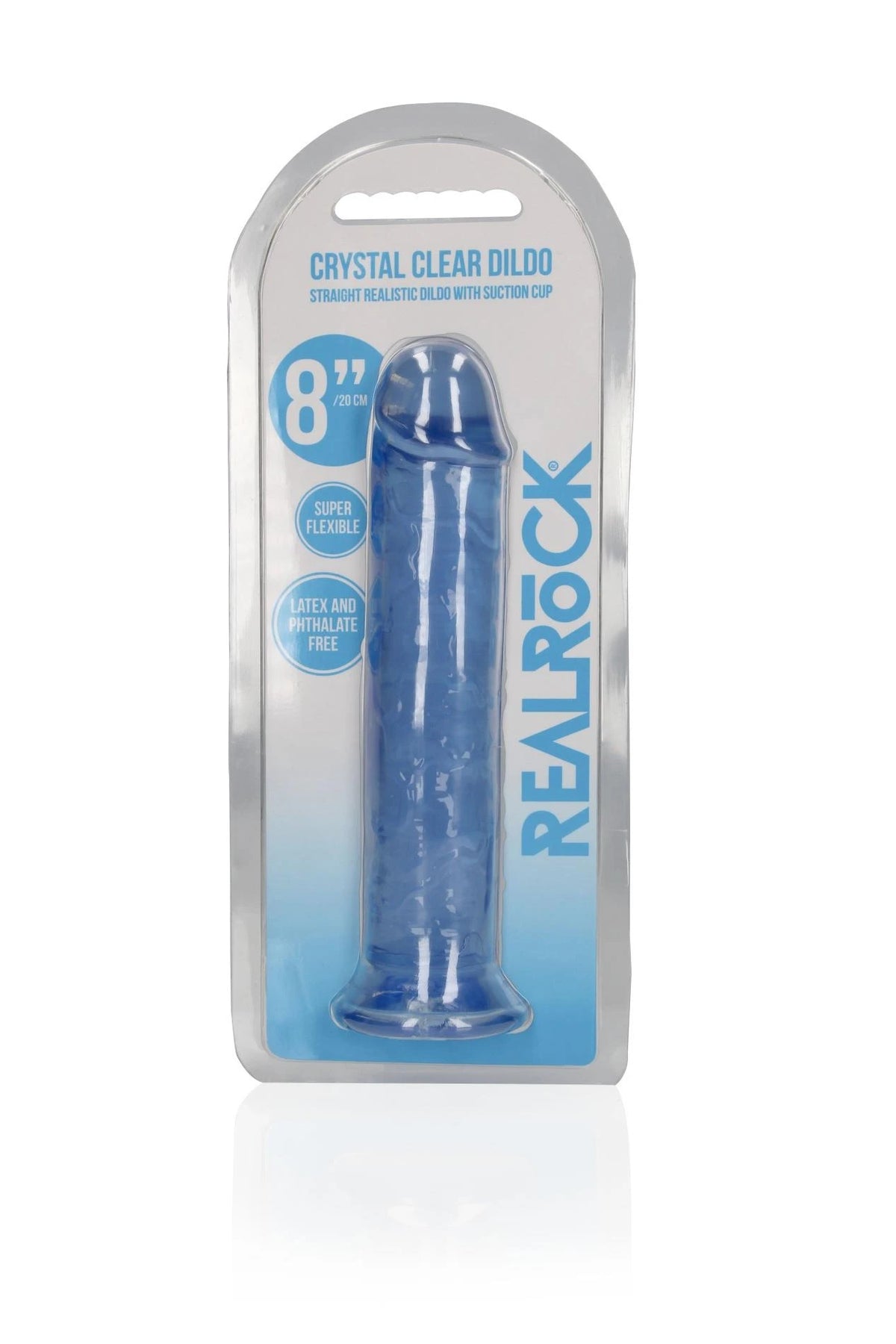 Consolador realista Straight – con ventosa, azul 6 cm | RealRock